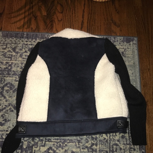 Design History shearling moto-style coat - Picture 3 of 3